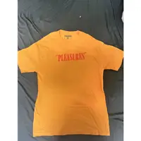在飛比找蝦皮購物優惠-Pleasures balance logo 橘色短袖T恤