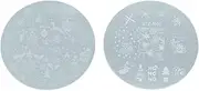 LALAFINA Nail Stencils Christmas Nail Art Stamp Plate 5 Pieces Set Easy to Use Perfect for Parties