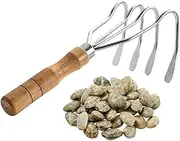 Garden Rake Claw, wed Puller With 4-Claw, Landscape Dethatcher Thatching Rake For Digging, For Clamming Lake Farm Landscaping Pond Treasure Camping Seashell Lawn Rock