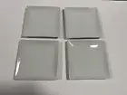 Crate & Barrel 7 3/4" Plate Salad Dessert White Bread Square Rd edge smooth NEW