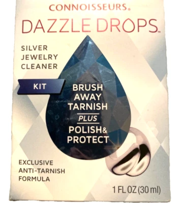 Connoisseurs Silver Dazzle Drops - Silver Jewelry Cleaner Crème - 1 Fl Oz