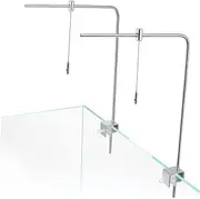 Hohopeti Fish Tank Light Stand Aquarium Lamp Rack Aluminum Alloy Plant Holder Adjustable Height Easy Install