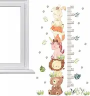 Kids Growth Chart Wall | Cute Height Measurement Wall Stickers | Animal Wall Decals, PVC Removable Kids Wall Decals Growth Chart Sticker, Wall Decor for Playroom Nursery Puchen