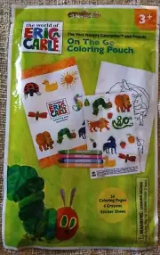 Eric Carle On The Go Coloring Pages, Crayons, Stickers, & Pouch New SHIPS FAST