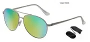 Dirty Dog Sunglasses - Vango #53418(Silver Frame/GreenFusion Mirror Lens)
