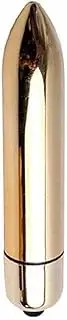 Bullet Vibrator Discreet Vibrating Massager Beginner Vibe Sex Toy For Women 10 Speed Wand Gold