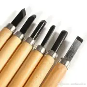6Pcs Wood Carving Knife Set Hand Chisels Knife Soft Clay DIY Tools