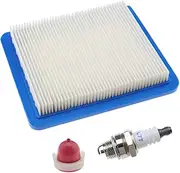 [ECSiNG] Set with 6Pcs Air Filter L7T Spark Plug Prime Bulbs Compatible with Briggs & Stratton Quantum Engine 625 650 675 Serie 491588 399959 694395