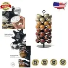 Elegant Black Rotating Pod Carousel for Nespresso Vertuo - 40 Capsule Capacity
