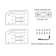 3.5 In Acrylic Hard Disk Bracket DIY Desktop PC External Hard Shelf Cage