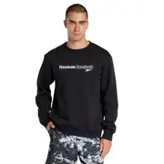 Reebok Ri Brand Proud Crew Black Mens Activewear Pullover Casual Sweatshirt
