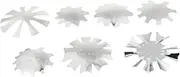 IWOWHERO Nail Art Templates 7pcs Manicure Trimmer Stencils Nail Art Tools for French Cuticle