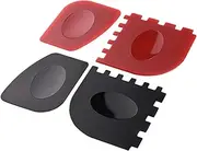4Pcs Grill Pan Scraper Durable Pan Compact Barbecue Grate Cleaner for Easy Stain Removal for Cast Pans and Outdoor Cooking