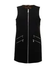 Dolce Gabbana Zipped A-Line Mini Dress IT42 Black