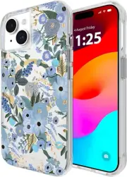 Rifle Paper Co. iPhone 15 Case [Compatible with MagSafe] Garden Party Blue