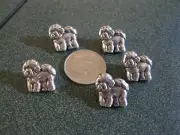 CONCHO 20 pieces Small 8mm Maltese Dog Antique Silver Conchos NEW