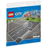 LEGO 7281 - NEW City T-Junction & Curved Road Plates