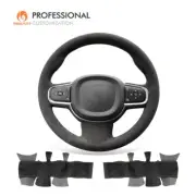 MEWANT Custom Dark Gray Alcantara Steering Wheel Cover for Volvo XC90 2015-2017
