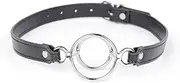 Sex Bondage Metal Mouth O-ring Plug Adjustable PU Leather Strap BDSM Restraints Ball Gag Adult Sex Toys for Couples on Bed Restraints Toys