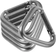 Milisten 5 Pack Carabiner Mountaineering Clips. Spring Snap Hook Heavy Duty Clips Outdoor Climbing Hook Clip for Keys Leash Clips Hiking Clips Fire Fighter Accessory Aluminum Alloy Black