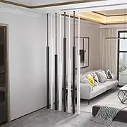 Room Divider Privacy Screen Column, Freestanding Partition Screens for Bedroom Living Room Office Metal Slats, Wall Separation Column 5/8/10pcs Paravent(10pcs,285cm/112in/9.35ft)