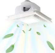 Bathroom Extractor Fan with Light, 114CFM Wall Ceiling Mounted Quiet Bathroom Fa
