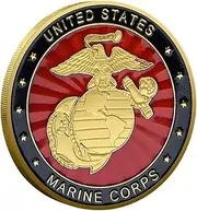 USMC Prayer Coin – Marine Corps Gifts for Men, Military Challenge Coin for US Marine Veterans, Armed Forces Prayer Collectible