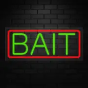 Bait Neon Sign for Retail Displays | LED Flex Neon | 24"W x 10"H x 1"D
