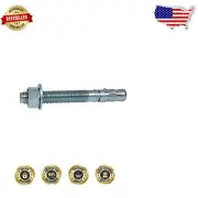 Zinc Plated Wedge Anchors 5/8" x 4-1/2" - Pack of 25 for Concrete Installations