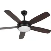 52'' Ceiling Fan 5 Wooden Blades Fans LED Light Remote Control Timer