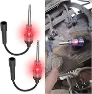 Inline Spark Plug Tester, Straight Boot Ignition Coil Tester Light, Car Small Engine Spark Tester, Armature Diagnostic Detector Tool for Car Lawnmower Internal External Engine (2 PCS)