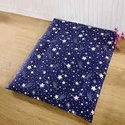 Futon Floor Mattress Cover With Zipper - Soft Japanese Sleeping Mat Protection for Full Queen King Twin Size, Washable, Star1, 100x200cm/39x79