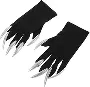 [FRCOLOR] Halloween Ghost Claw Gloves for Cosplay Witch Costume Props with Long Nails Accessory for Halloween Parties Masquerades and Spooky Events