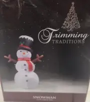 6' WINTER/CHRISTMAS SNOWMAN INFLATABLE WITH MERRY CHRISTMAS ON HIS SCARF - NIB