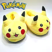 PIKACHU PLUSH SLIPPERS Pokemon Soft Warm Girl's/Boy's (Child/Teen/Adult Small)