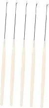 JEWEDECO Beaded Needles Set 5pcs Jewelry Tools Bead Threader DIY Beading String Beads Chain Tool