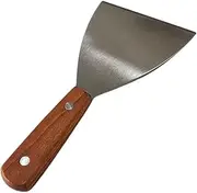 Professional Stainless Steel Turner, 20.95 cm/8.25 inches Wood Handle Spatula, Heavy Duty Kitchen Tool for Chefs, Griddle, BBQ, Frying
