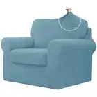 CHUN YI 3 Piece Armchair Cover, Stretch 1 Seater Couch Cover with 1 Separate ...