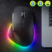 Multi-Device Wireless Mouse USB Bluetooth Mouse Rechargeable Ergonomic Mice