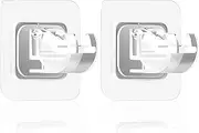 No Drill Curtain Rod Brackets, 2 Pcs Self Adhesive Curtain Rod Holder Hooks for Kitchen, Bathroom, Bedroom, Hotel (2.24 * 2.24 in)