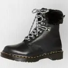 Dr. Martens 1460 Serena Women's Black Leather Core Fur-Lined Boots Size 5 New