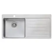OLIVERI Sonetto Single Left Hand Bowl Topmount Sink With Drainer SN1021
