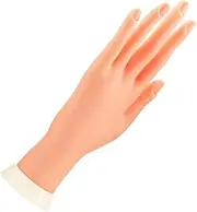 CRILSTYLEO Manicure Training Hand Reusable Fake Nail Hand Model for Nail Art Tools