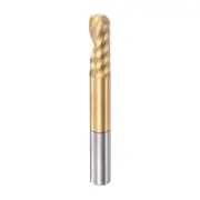 6mmx17mm Titanium Plated High Speed Steel Single Flute End Mill Bit 50mm Length