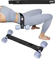 Zudoo Weight Lifting Belt, Non Slip Leather Black Belt for Squats, Lunges, Deadlifts, Thrusters, Dumbbell Exercise, Gym Training
