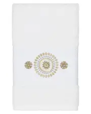 Linum Home Textiles Isabelle Turkish Cotton Embellished Hand Towel