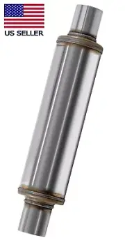 3' Universal Performance Round Muffler / Resonator 20" Long Moderate Sound