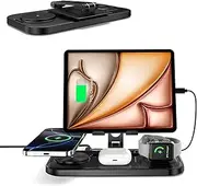 doeboe Wireless Charger Compatible with iPhone 13 12 11 Pro Max Mini SE XS 8P, 3 in 1 Wireless Charging Station for Airpods Pro/1/2/3, Watch Charger Stand for iWatch 7 SE 6 5 4 3 2 1