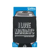 Love Mondays Snoe - Funny Novelty Stubby Holder With Base