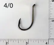 PACK OF 25 Size 4/0 TACKLEWORKS Octopus J Fishing Hooks 8299
